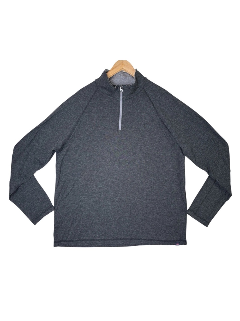 Faherty Cloud Cotton 1/4 Zip Long Sleeve Pullover Charcoal Grey Men's Size XL